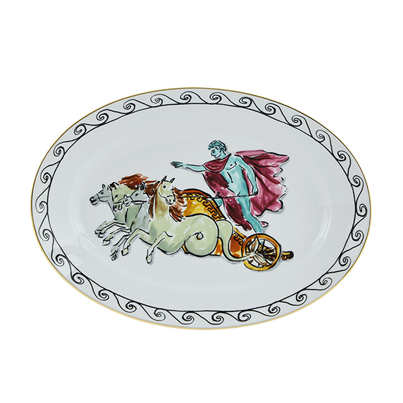 Il Viaggio Di Nettuno - Chariot Oval flat platter, 34cm-0