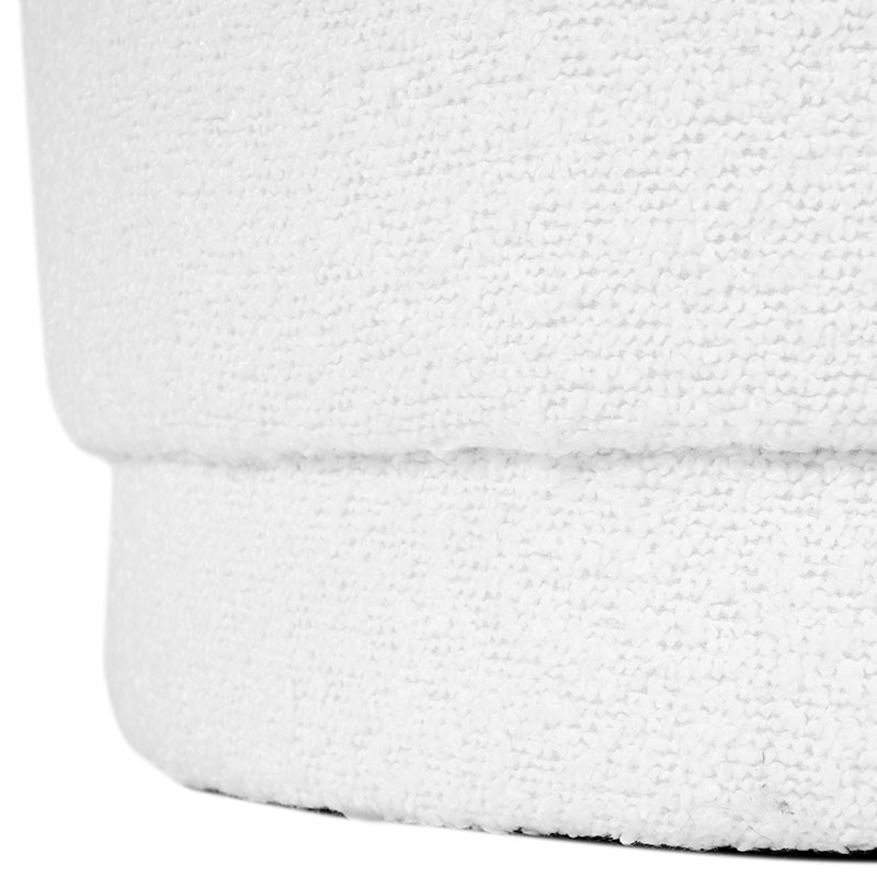 Sassari Boucle Pouffe, D43cm, White-3