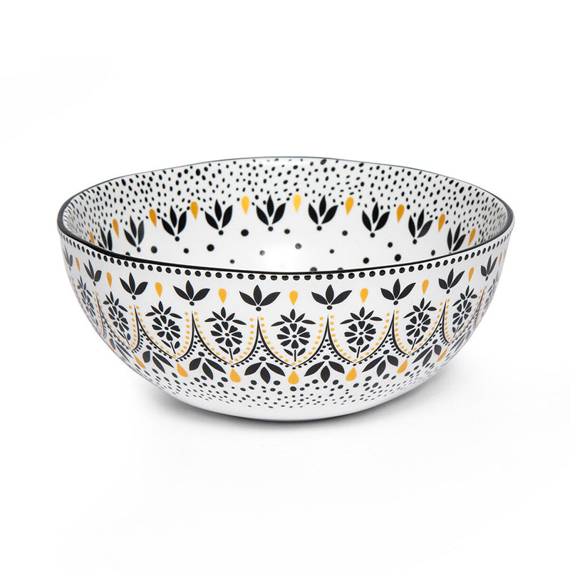 Artisanne Noir Set of 4 Bowls, D15cm, Monochrome-6