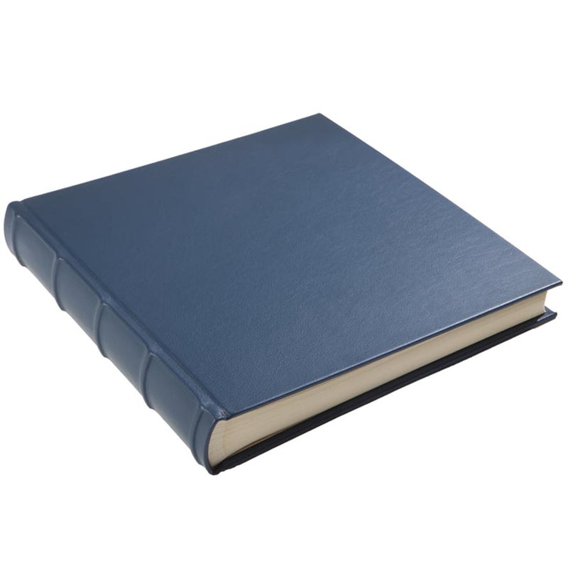 Leather Square Photo Album, 35.5 x 36.5cm, Blue-3