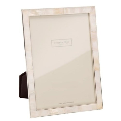 Mother of Pearl Photograph frame, 8 x 10", silver/cream-0