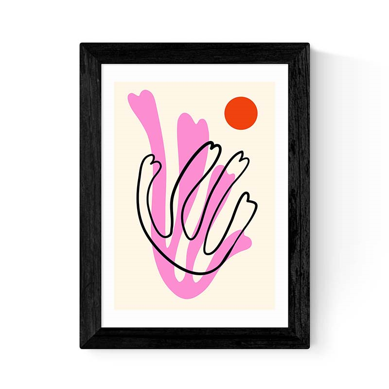 Inoui Abstract Flowers III Print, Pink-0