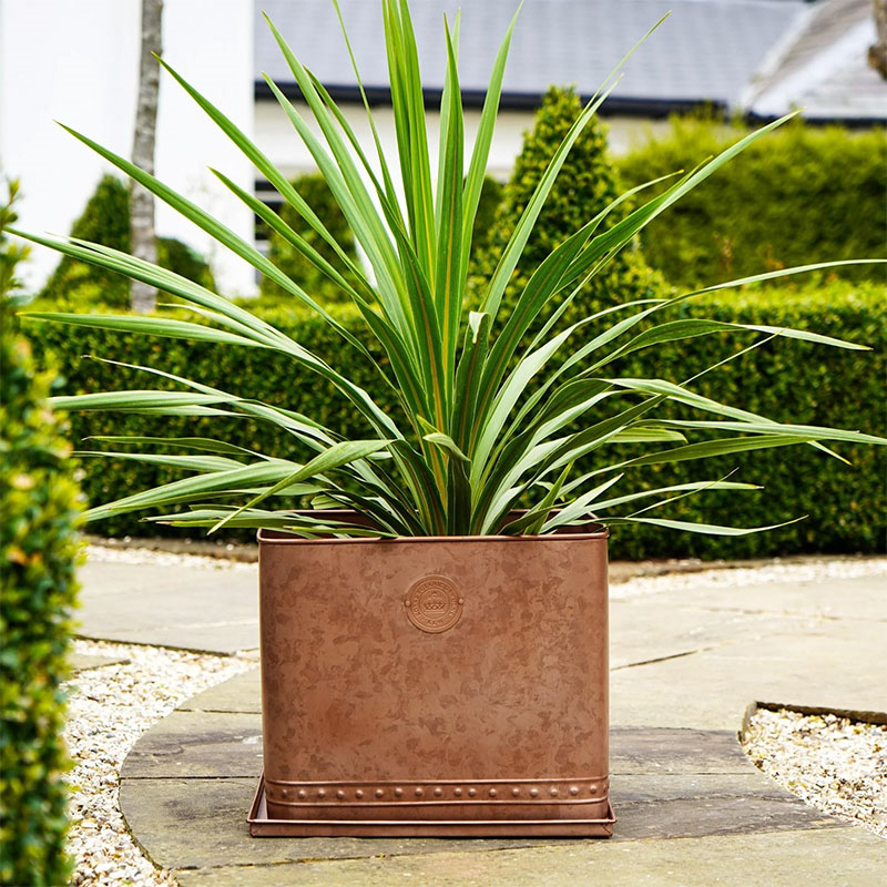 Kew Temperate House Regency Outdoor Planter, D38cm, Copper-0