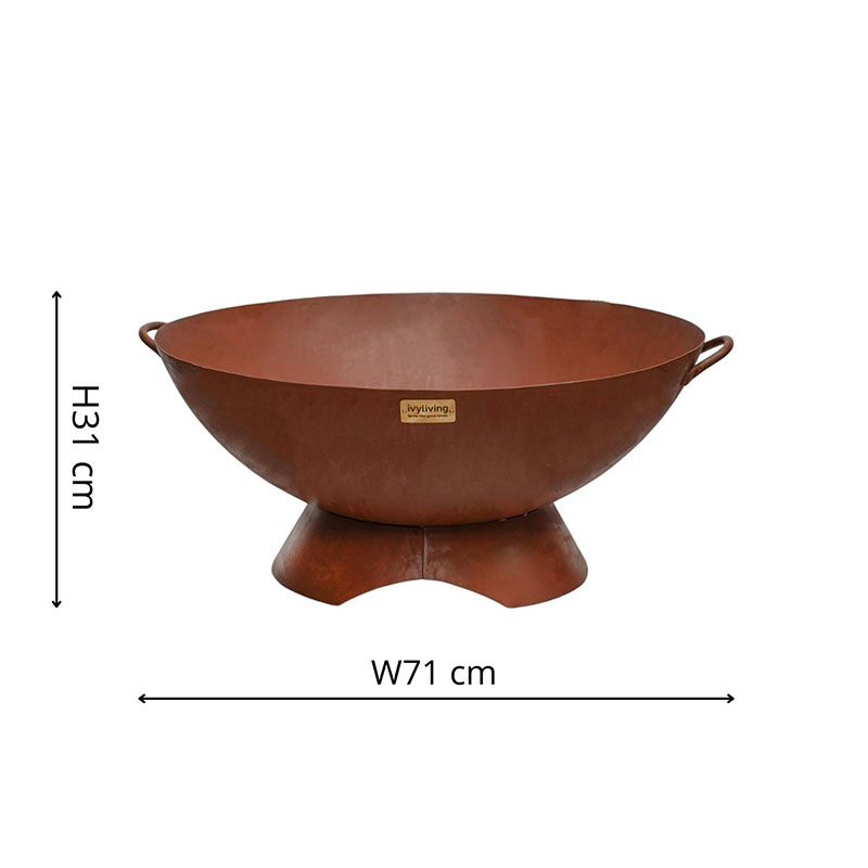 Artisan Outdoor firebowl, W72cm, Rust-4