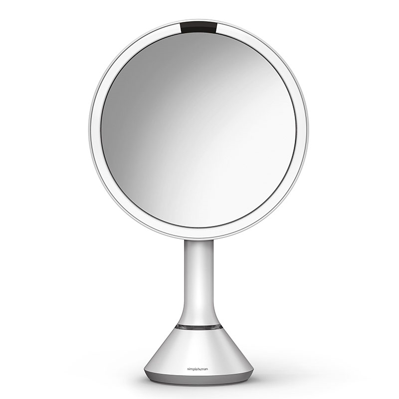 Sensor Mirror with Touch-Control Brightness, D20cm, White Stainless Steel-0