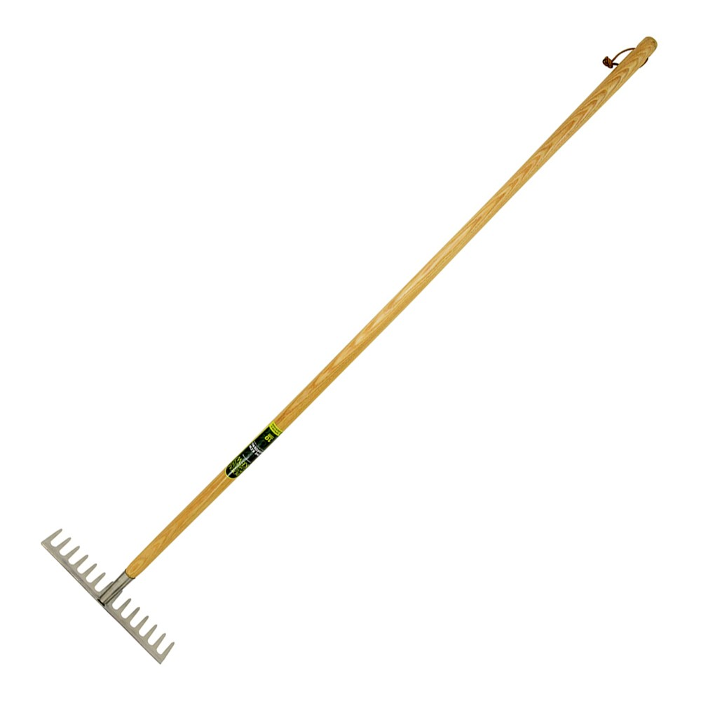 Soil rake, H155 x W35.5cm, Natural/Silver-0