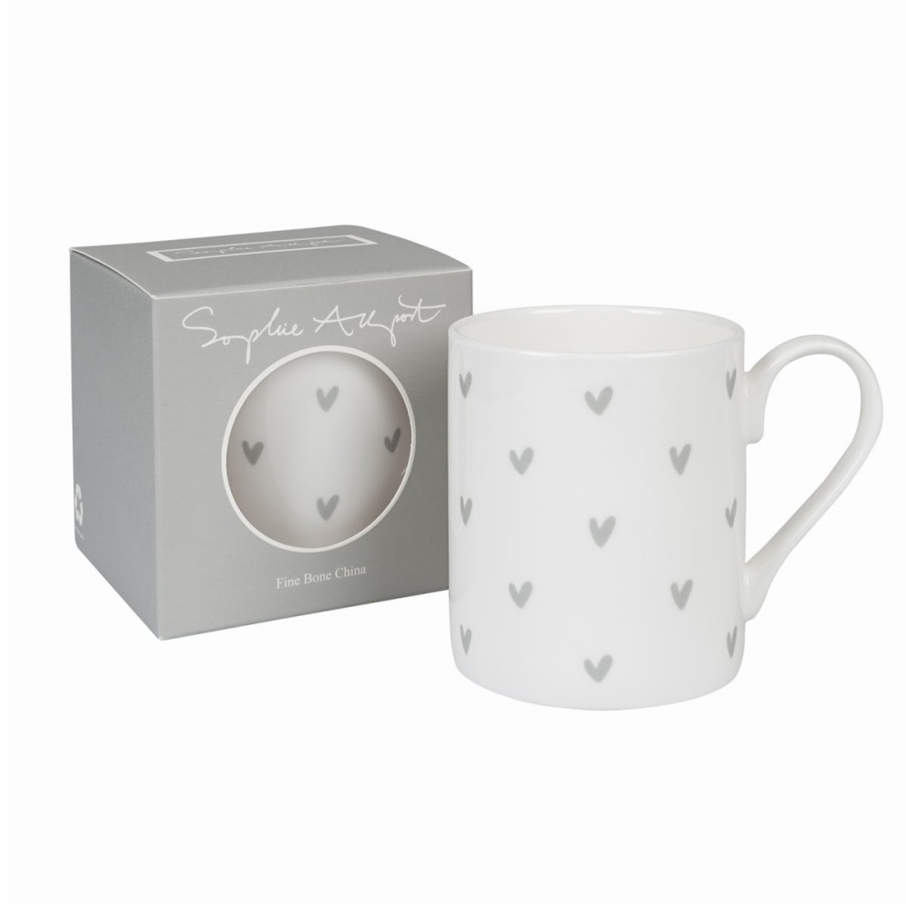 Grey Hearts Mug, 275ml-2