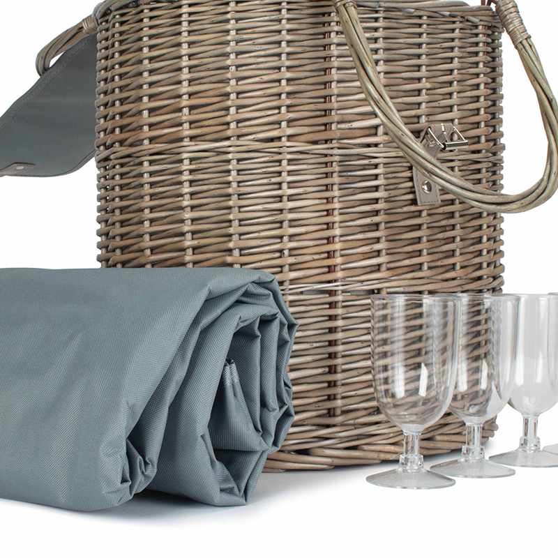 Oval Chiller Hamper Basket, Grey-4