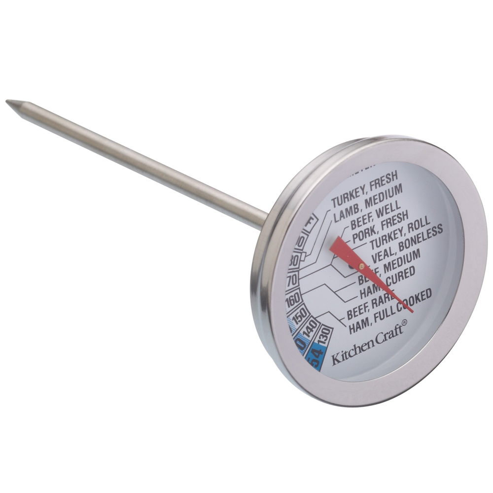 Meat thermometer, 12cm, Stainless Steel-0