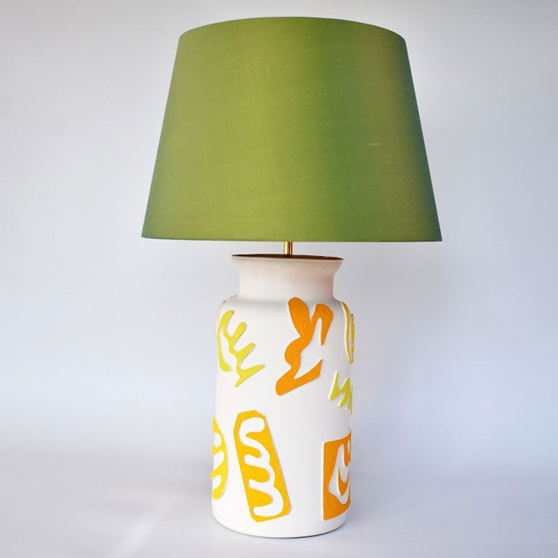 Can Can Table Lamp, H36cm, Yellow-0