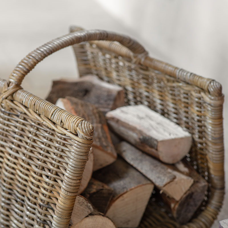 Sadra Log Basket, Rattan-4