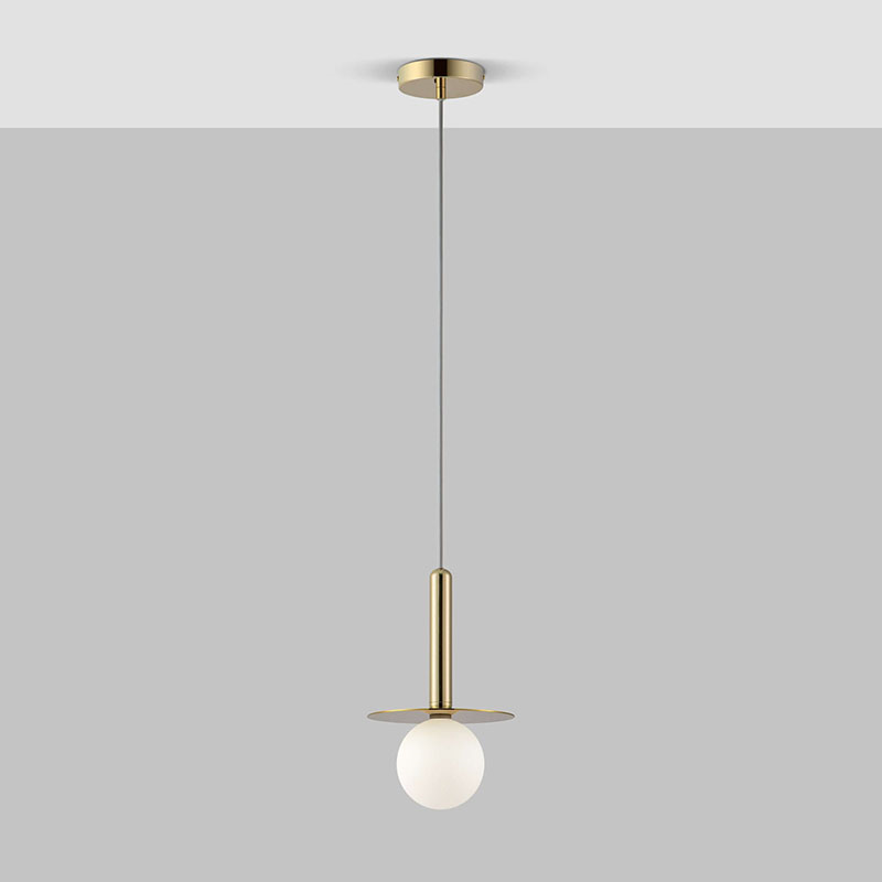 Disk Pendant Light, H206cm, Brass-1