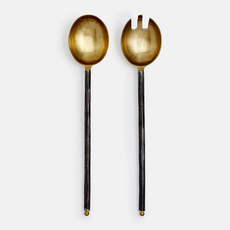 Stanton Set of 2 Salad Servers, Gold-0