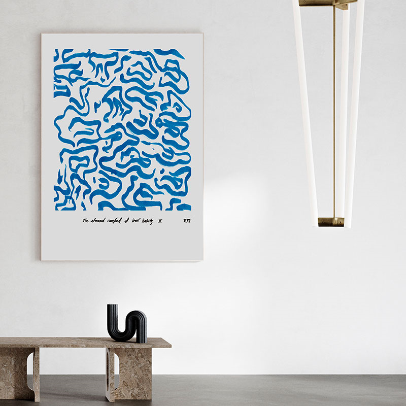 Comfort Framed Print, 70 x 100cm, Blue-1