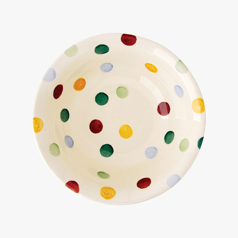 Polka Dot Cereal Bowl, D16.5cm, Cream-2