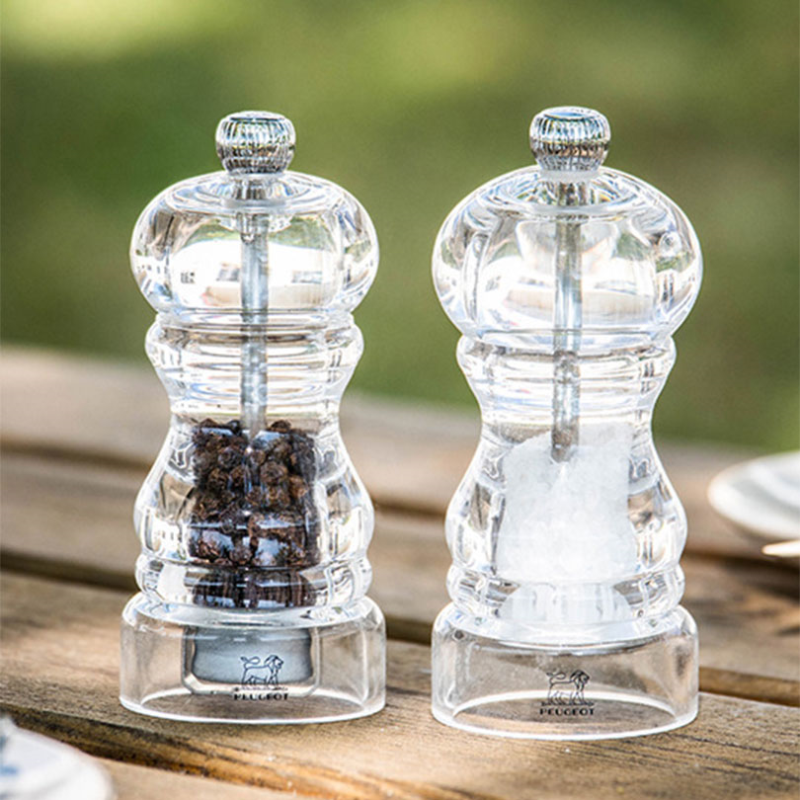 Nancy Duo Pepper Mill & Salt Mill Set, 12cm, Clear Acrylic-0