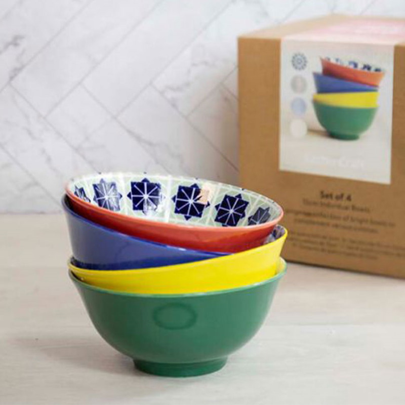 World of Flavours Set of 4 Bowls, D15.5cm, Multi-1