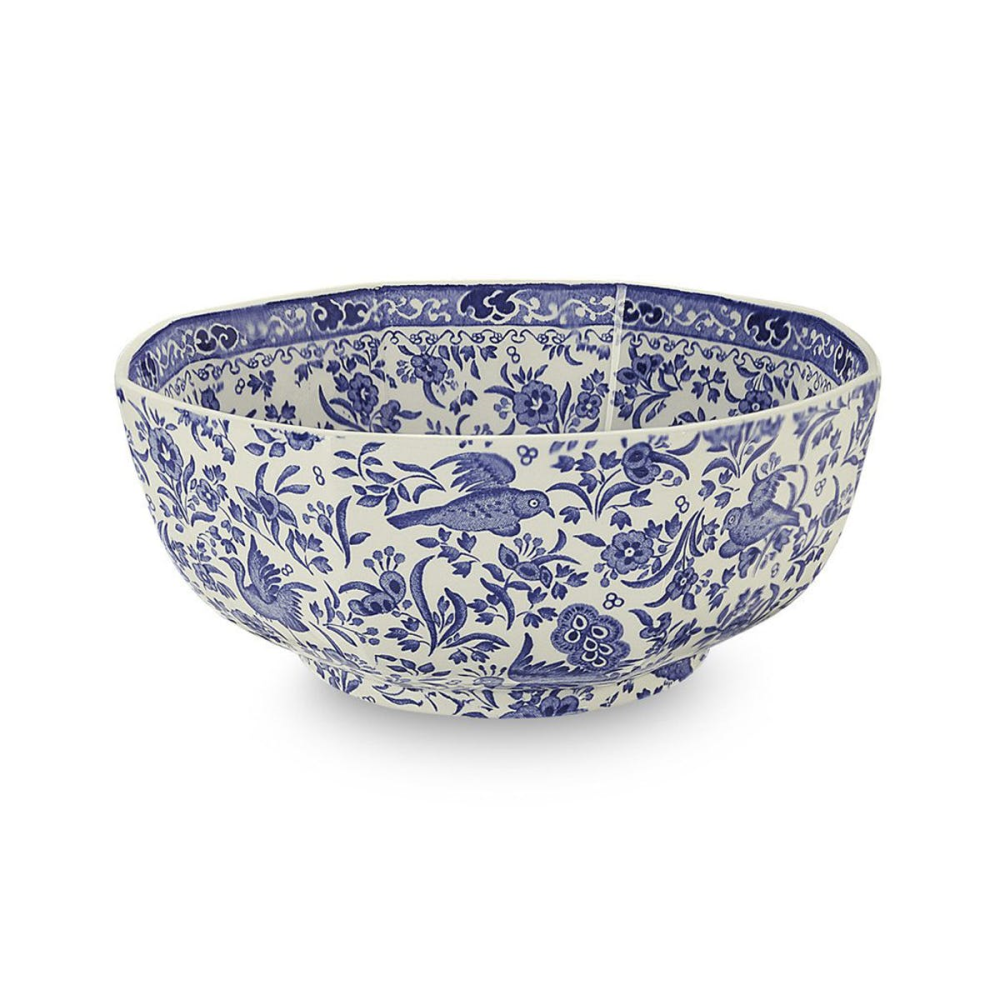 Regal Peacock Octagonal Bowl, D20.5cm, Blue-0