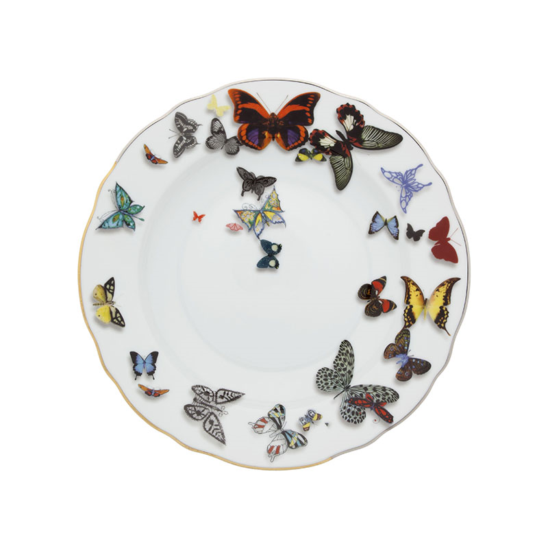 Butterfly Parade Soup Plate, D22.7cm, Multi-0