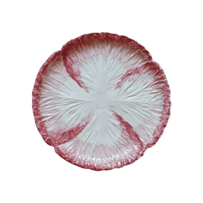 Radicchio Plate, D22cm, Pink/White-0