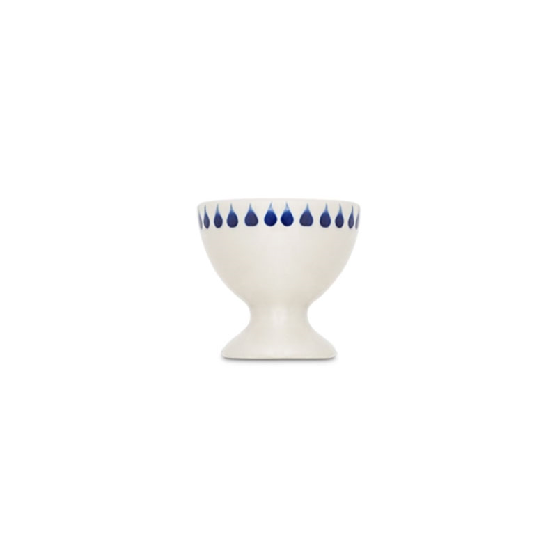 Indigo Drop Set of 2 Egg Cups, Cream & Blue-4