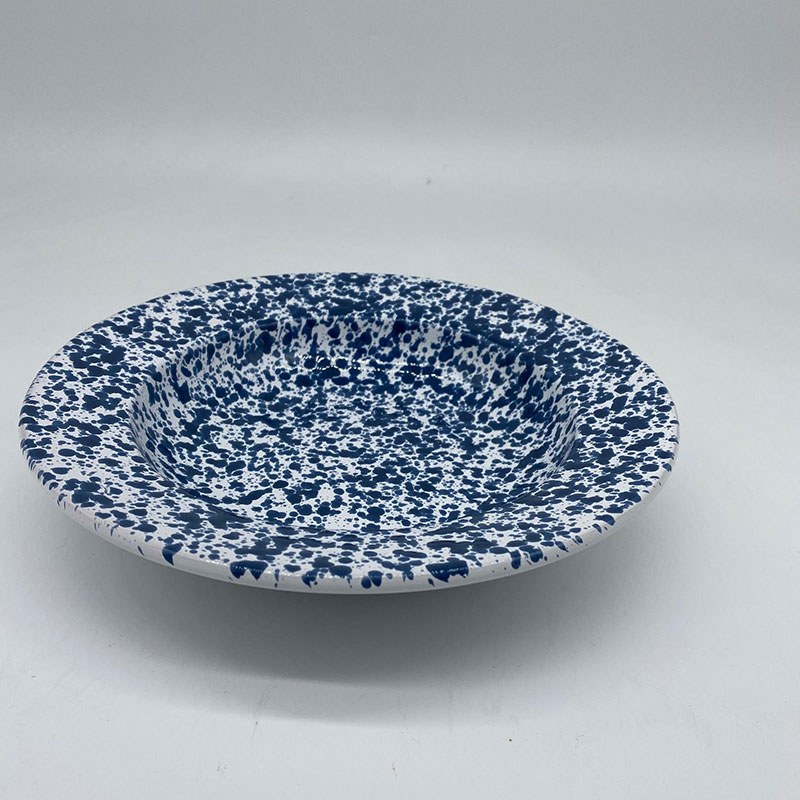 Splatter Pasta Plate, D23cm, Blue-1