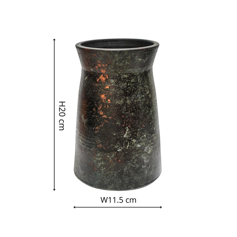 Kew Eclectic Orangery Handthrown Vase, D20cm, Bronze-5