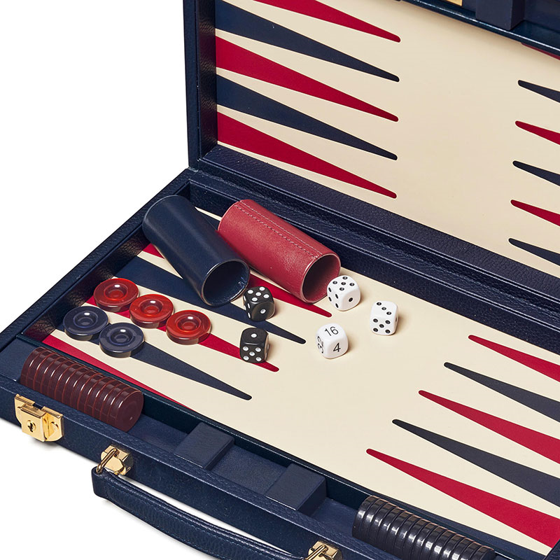 Backgammon Set, L38 x W23cm, BluemoonPebble-4