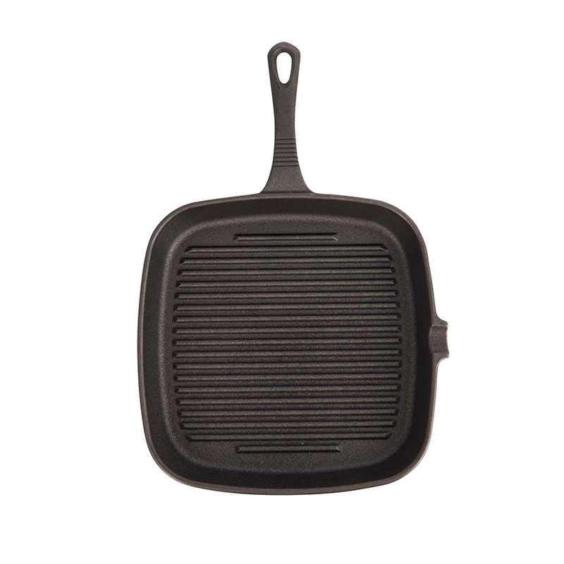 Square grill pan, 23cm, cast iron-1