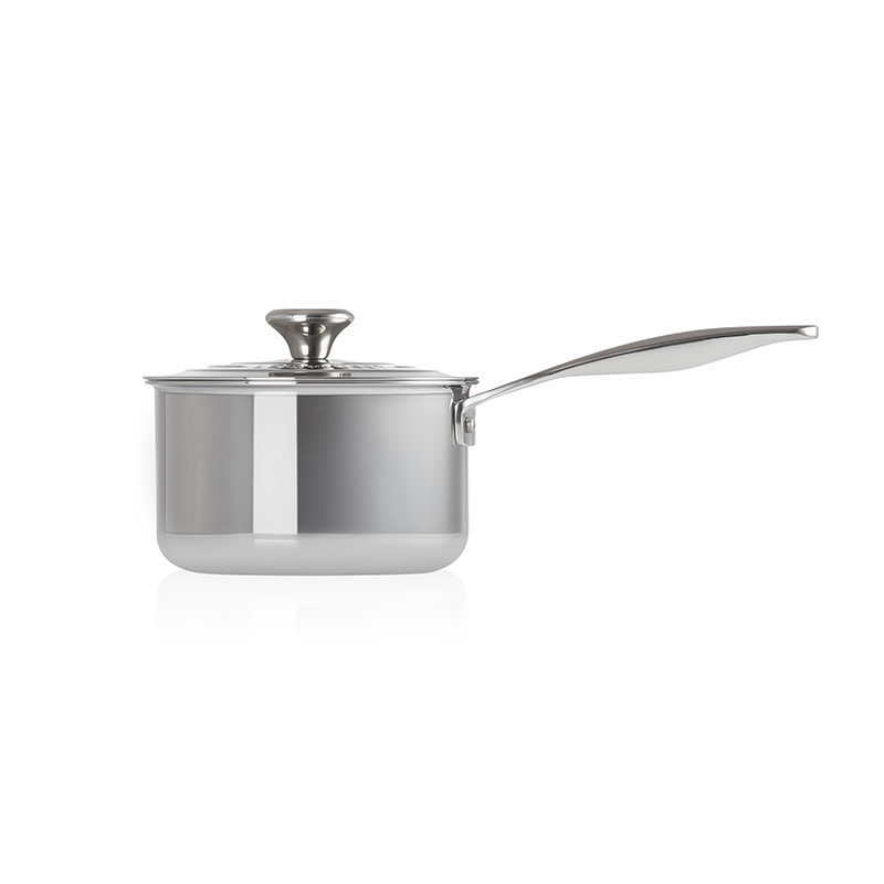 Signature Uncoated Saucepan with lid, 16cm, Stainless Steel-3