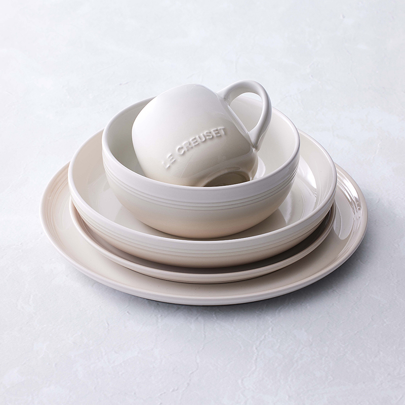 Stoneware Coupe Side Plate, 22cm, Meringue-4