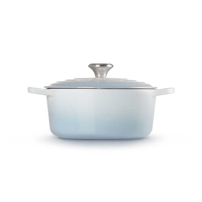 Signature Cast Iron Round casserole, 28cm - 6.7 litre, Coastal Blue-4