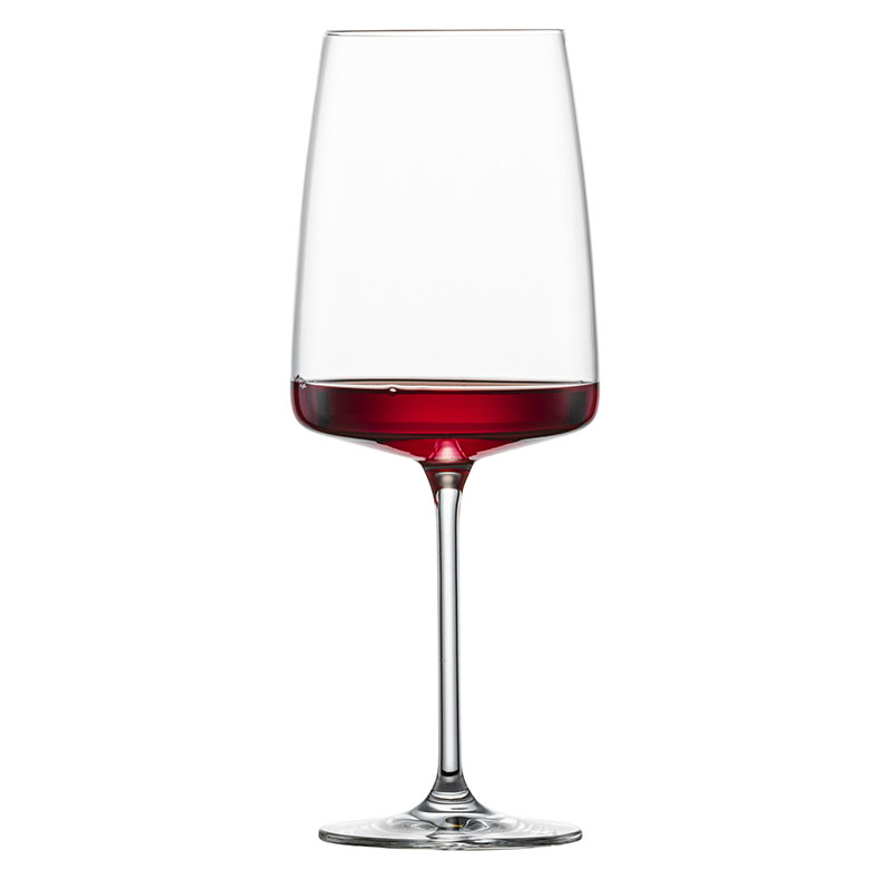 Vivid Senses Set of 2 Crystal Large Bordeaux Red Wine Glasses, 660ml, Clear-1