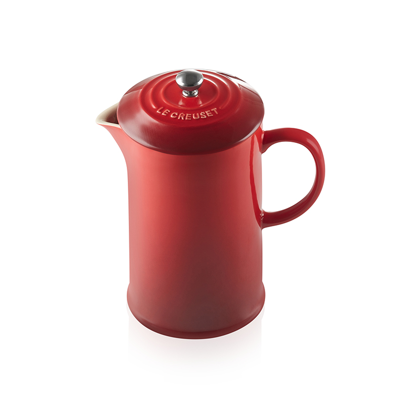 Stoneware Cafetiere, 1 litre, Cerise-1