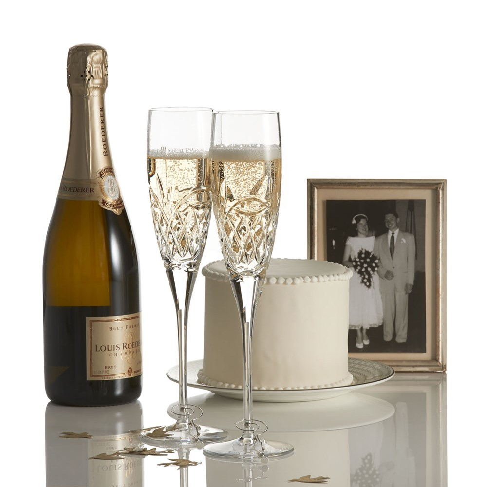 Forever Pair of love champagne flutes-1