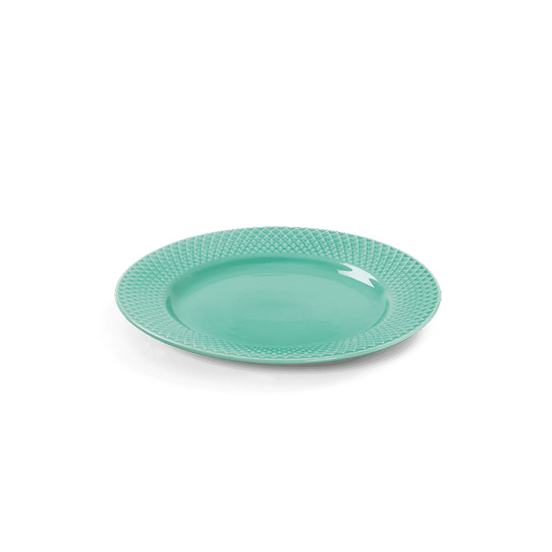 Rhombe Lunch Plate, D21cm, Aqua-0