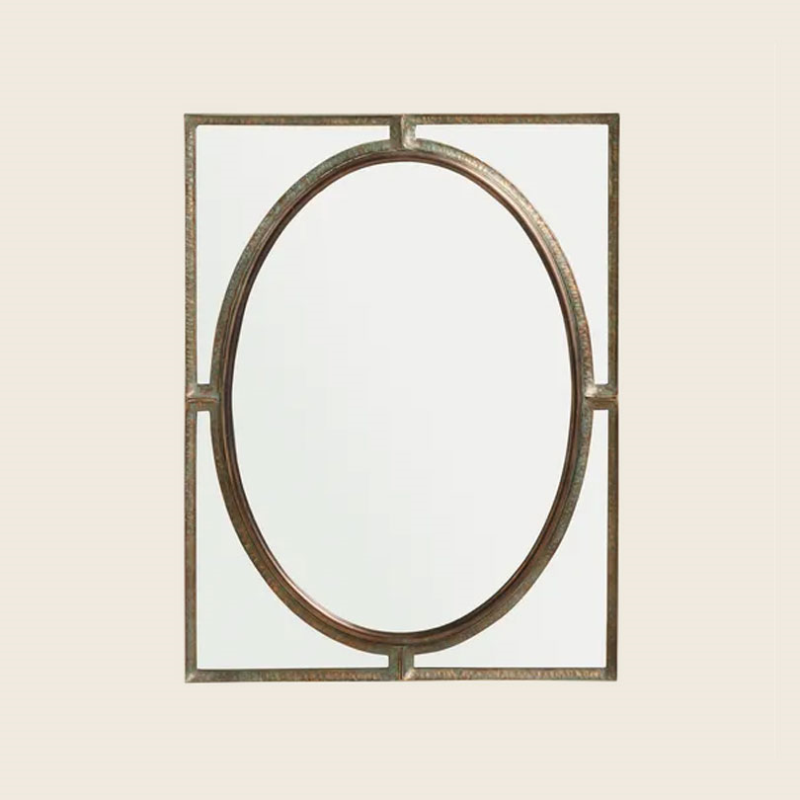 Eydis Mirror, 78cm x 102 cm, antique bronze-0