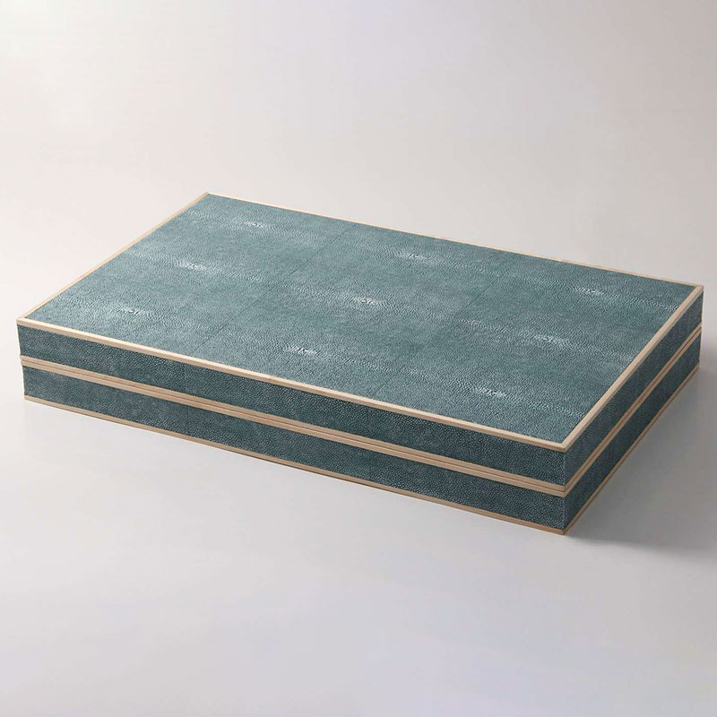 Backgammon Board, 54 x 34cm, Teal Shagreen-1