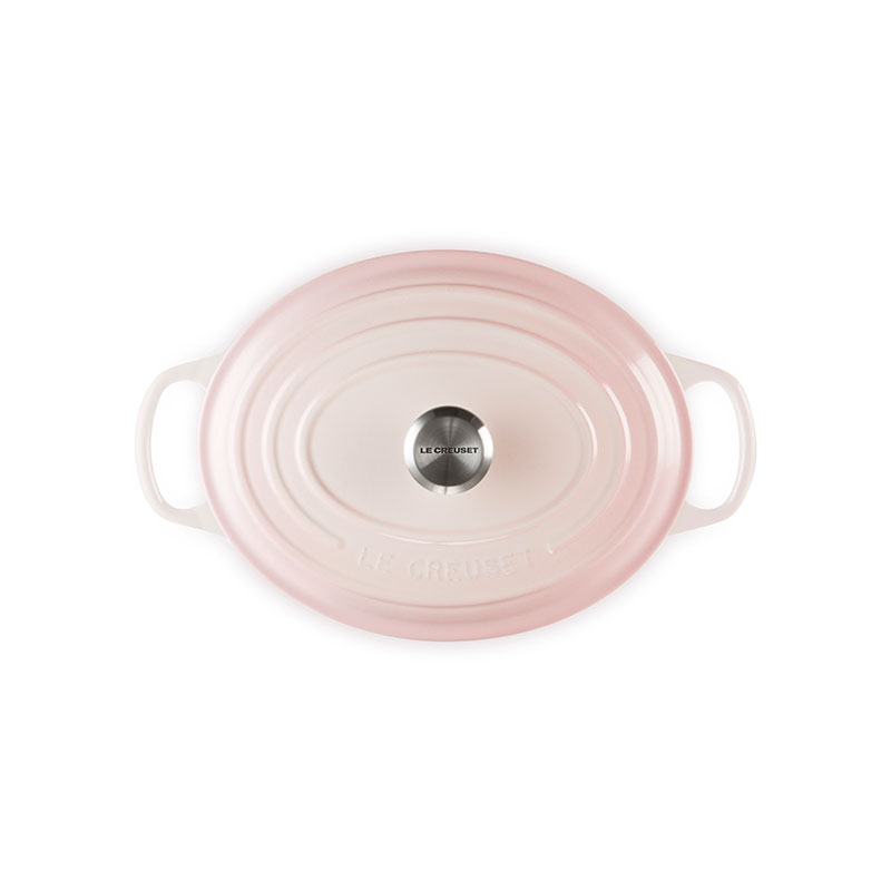 Signature Cast Iron Oval Casserole, 29cm, Shell Pink-1