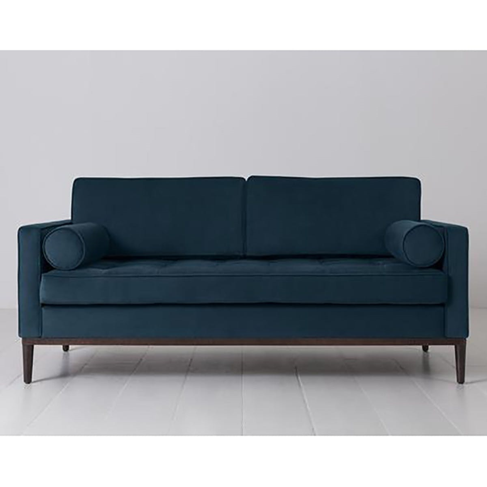 Model 02 2 Seater Velvet Sofa, Teal-2