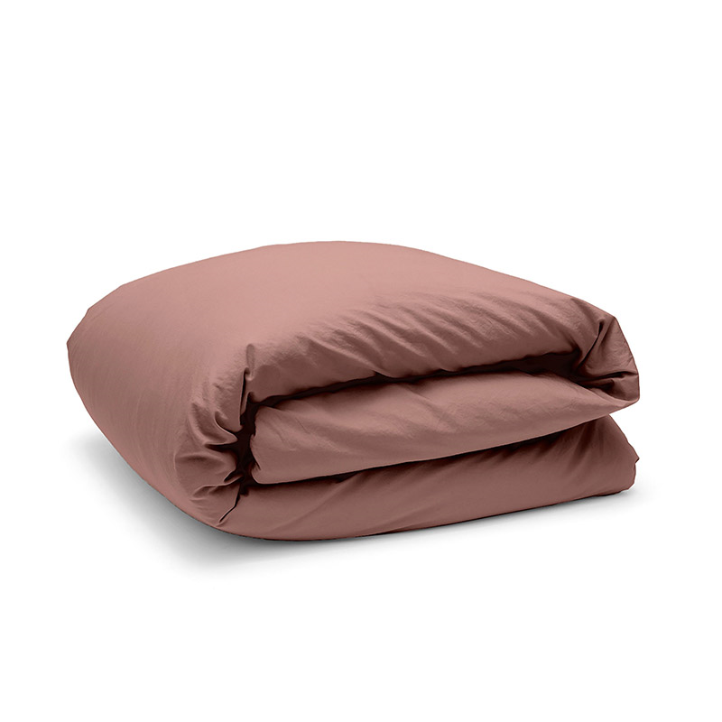 Relaxed Cotton King Size Duvet Cover, Rust-2