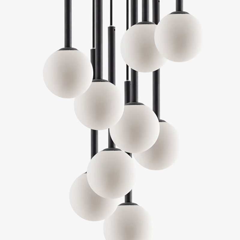 Globe Cluster Pendant Light, H99cm, Charcoal-3