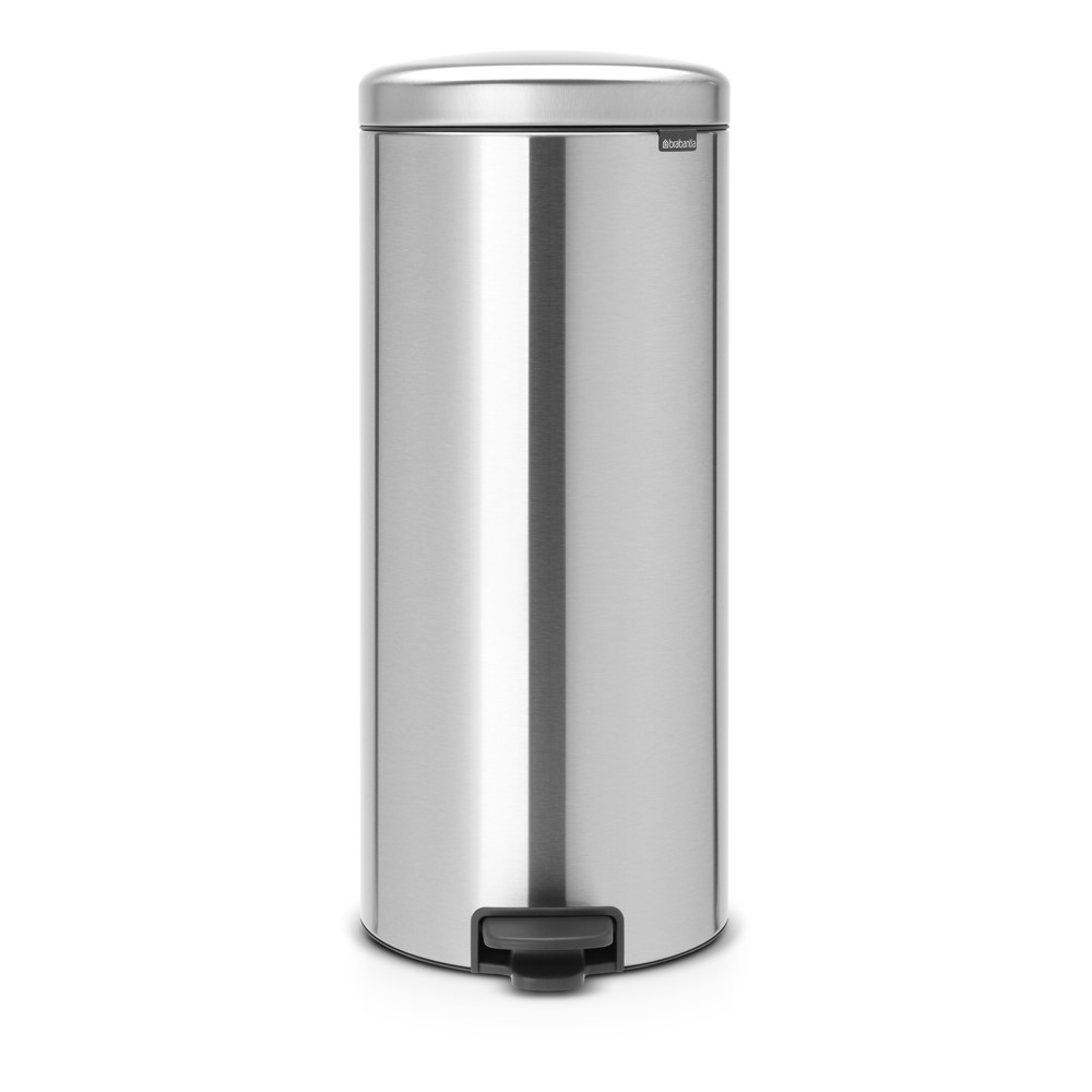 newIcon Pedal bin, 30 litre, Matt Steel-1