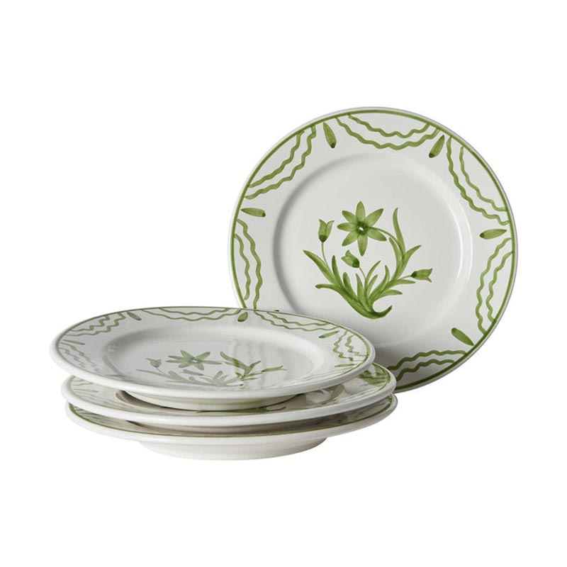 Summer Flower Plate, Medium, Green-1