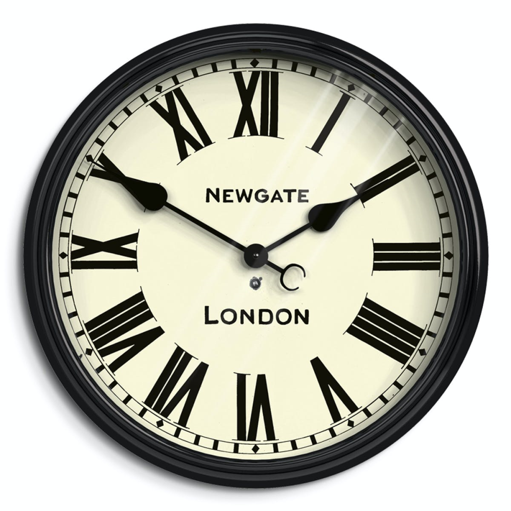 Battersby Wall clock, Dia50cm, Black Metal-2