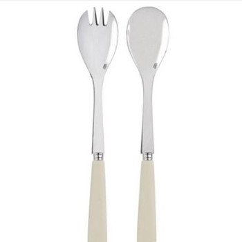 Pop Unis 2 Piece Salad Serving Set, L26cm, Ivory-0