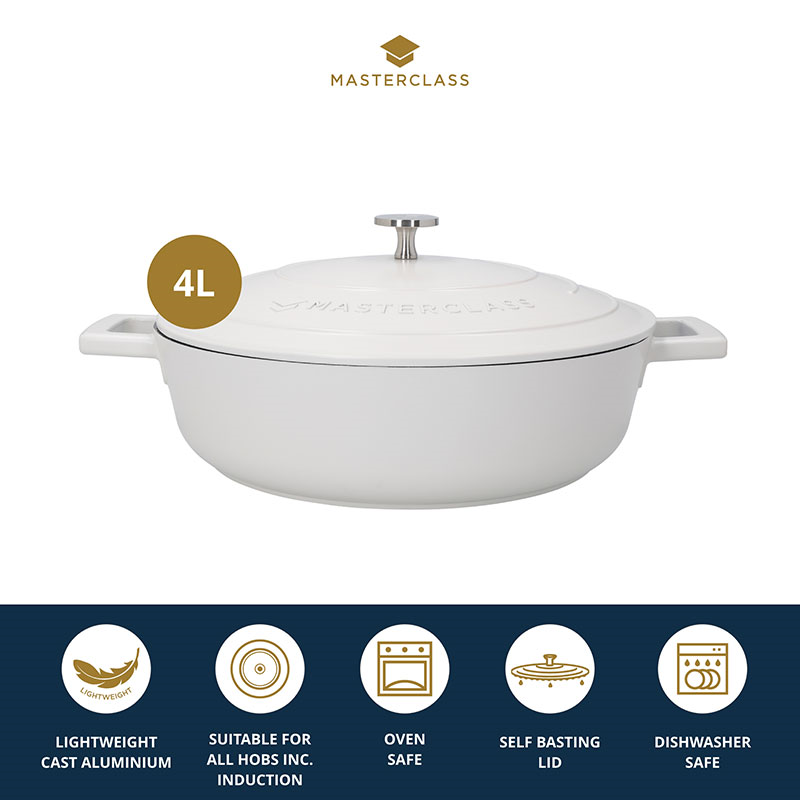 Shallow Casserole Dish, 4L, Cream-9