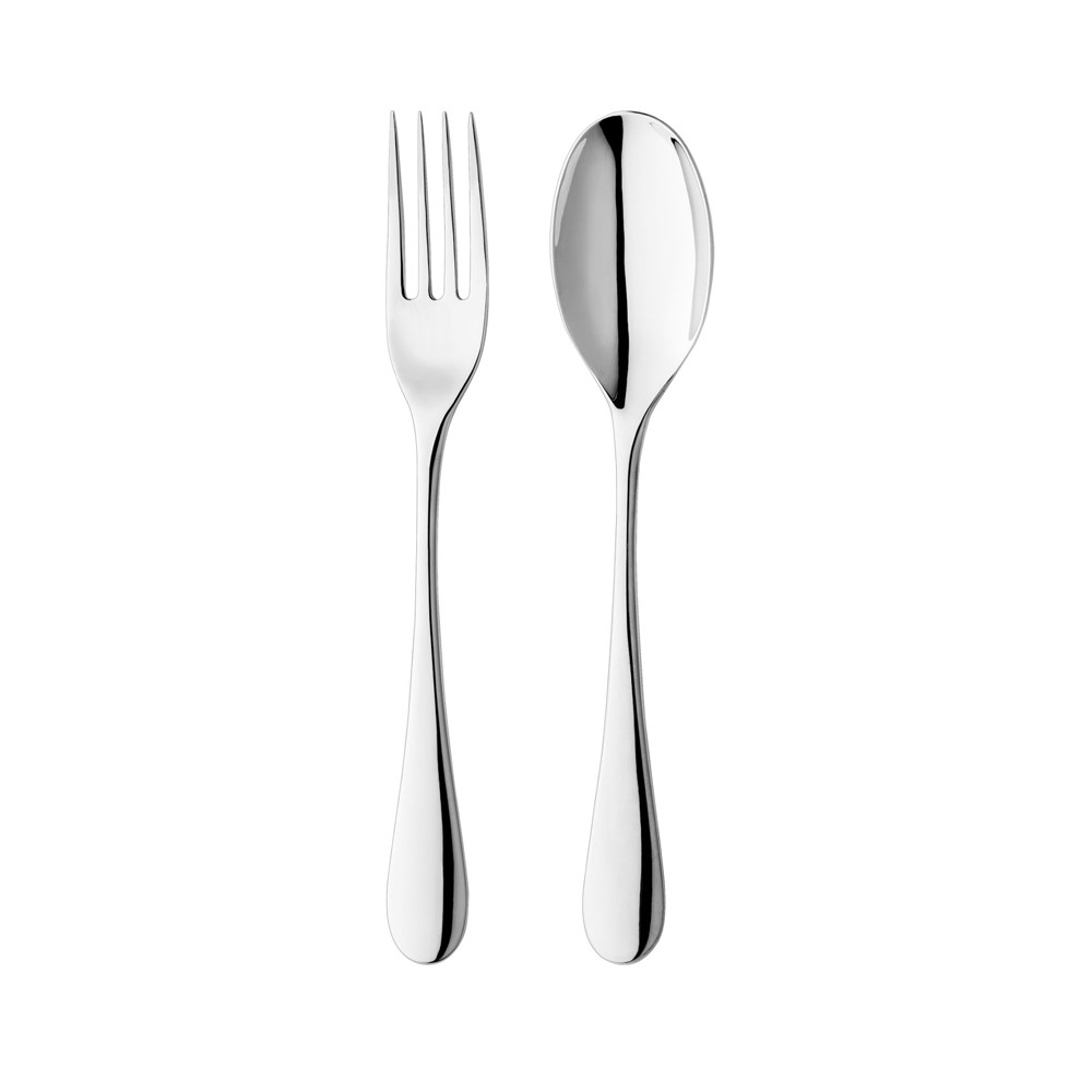 Mulberry Serving fork and spoon set, mirror finish stainless steel-0