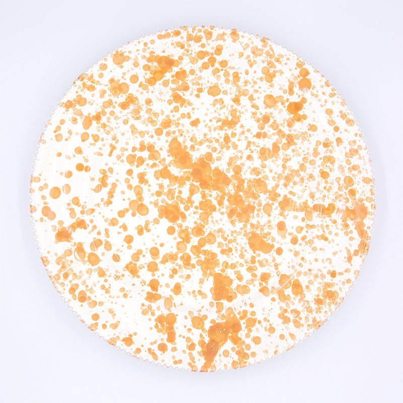 Splatter Dinner Plate, D24cm, Burnt Orange-3