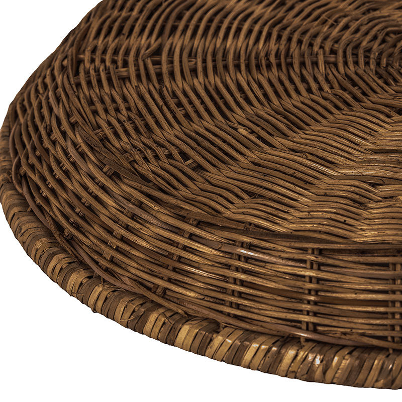 Pecan Rattan Round Tray, D43cm, Brown-7